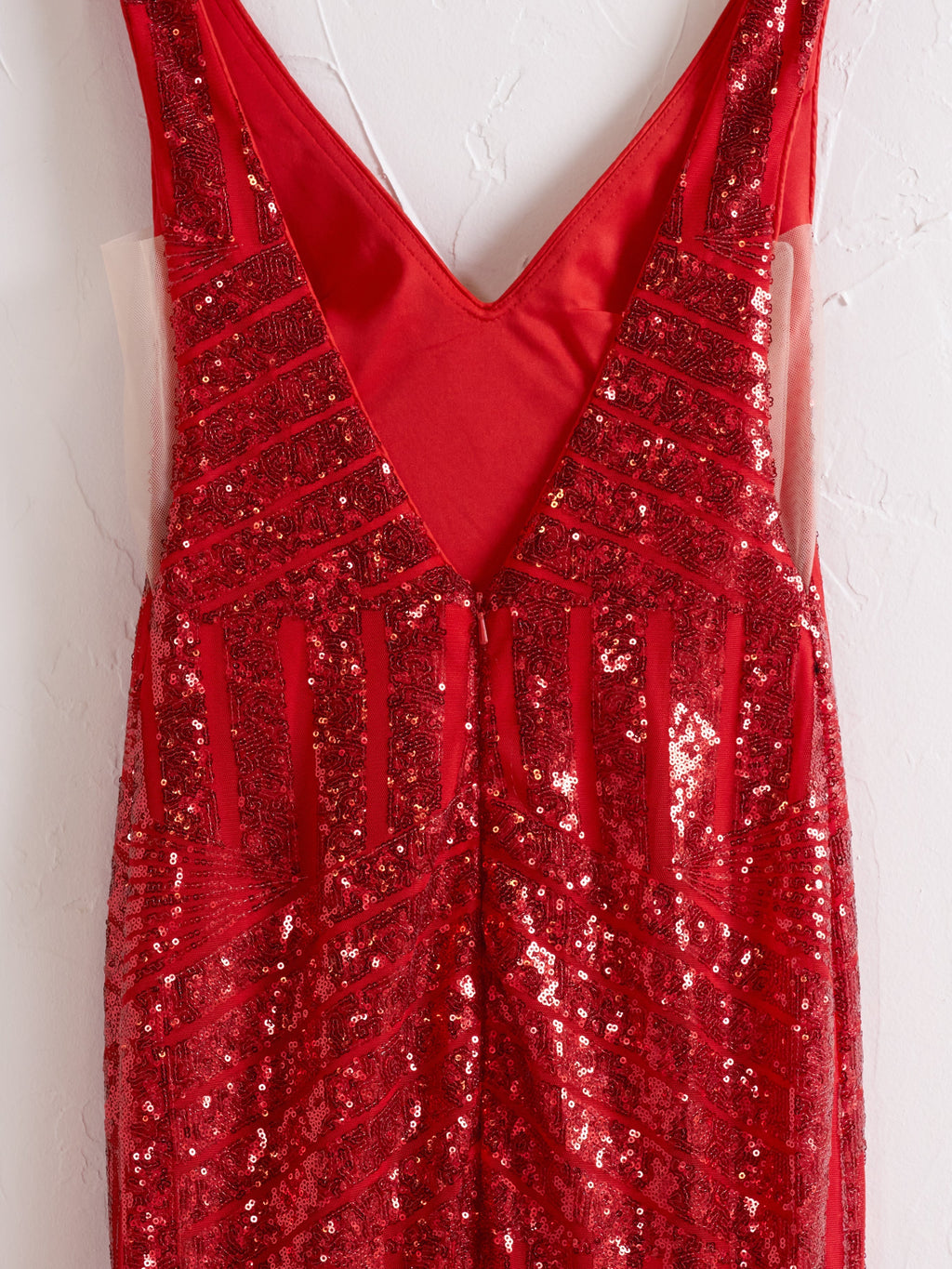 Nina | Robe de bal longue sirène rose à sequins et décolleté plongeant en V | Robe de bal longue à sequins et col V profond Nina