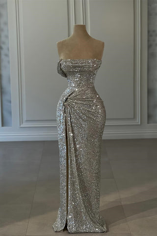 Robe de bal de créateur sans manches, à volants et bretelles fines, à paillettes