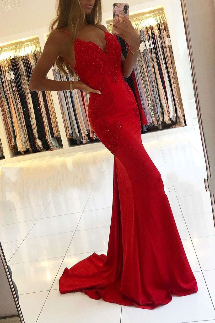 Robes de soirée de créateur Robes de bal longues rouges