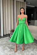 Designer Green A-line Sweetheart Short Prom Dress