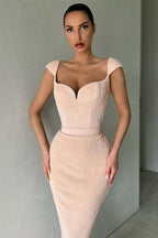 Robe de bal sirène sans manches à sequins de créateur