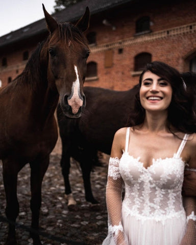 Vestidos de novia de diseñador con encaje | Vestidos de novia corte tubo