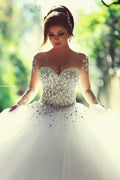 Robes de mariée de créateurs à manches | Robes de mariée de luxe de princesse