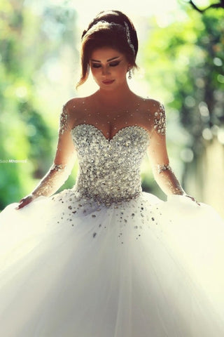 Designer Wedding Dresses With Sleeves | Luxury wedding dresses princess
