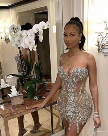 Robe de soirée luxueuse et raffinée, confectionnée à la main, idéale pour un 21e anniversaire ou un bal de promo (Y1537).