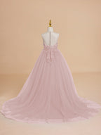 Vestido de princesa/vestido de princesa con cola de tul para niña de las flores 