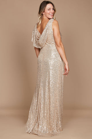 Plus Size Formal Dress Fully Sequin Gown