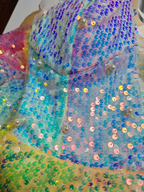 Vestido de fiesta de corte A con lentejuelas y tul brillante Y8378