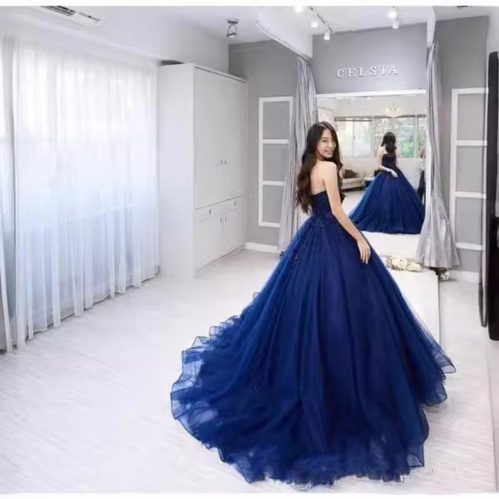 New Coming of Age Ceremony Evening Dress Lace Colorful Dress