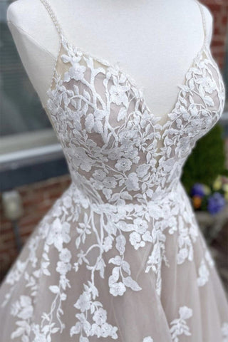 Robe de mariée longue avec appliques