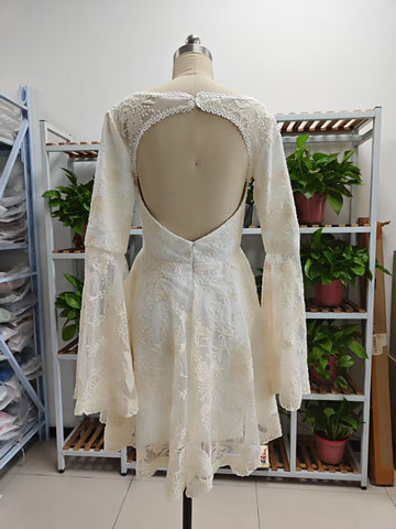 Robe de soirée vintage en dentelle appliquée, coupe trapèze, longue, Y8371