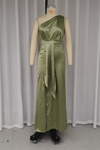 Robes de soirée sexy fendues à épaules dénudées et froncées