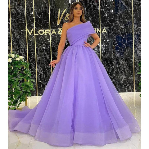 Vestido de noche formal de fiesta largo con abertura alta y un solo hombro único 