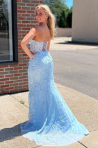 Robe de bal bustier avec appliques