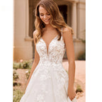 RODDRSYA Boho Elegant Wedding Dresses For Women 2023 V-Neck Lace Appliques Bridal Gowns Backless With Button Vestidos De Novia