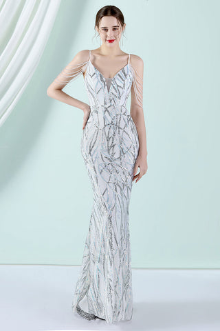 Robe de bal à fines bretelles