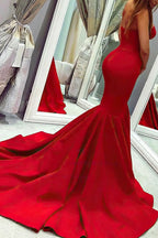 Satin Strapless Mermaid Prom Dress