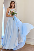 Robe de bal longue en mousseline légère avec dentelle