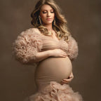 Vestidos de novia y maternidad con volantes florales, abertura sexy, mangas abullonadas, elásticos, hechos a medida, estilo sirena, para fiesta.