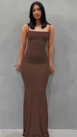 Robe de bal longue sirène à fines bretelles, robe de soirée sexy Y566