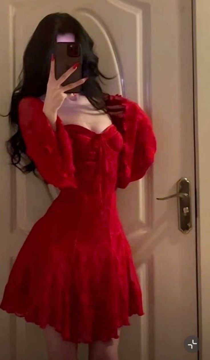 Vestido de fiesta sexy rojo de encaje con mangas acampanadas Y7655