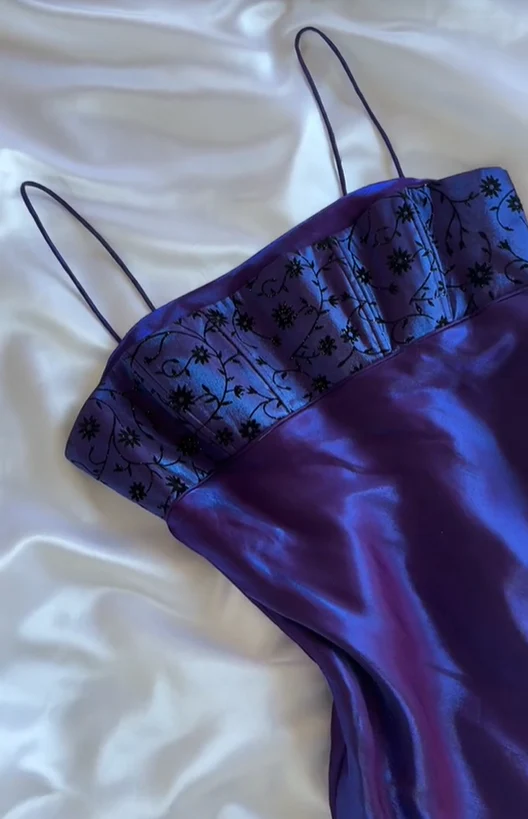 Magnifique robe de bal longue en satin violet, coupe trapèze, robe de soirée formelle Y7510