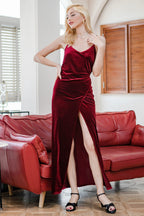 Velvet Evening Party Dress