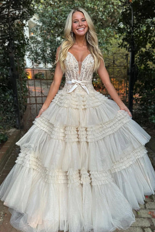 Princess A Line Off the Shoulder Lilac Long Prom Dress with Ruffles