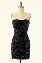 Robe moulante à sequins en forme de cœur pour le bal de promo