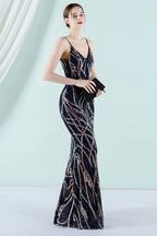 Robe de bal sirène à fines bretelles