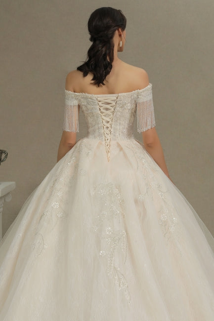 Robes de mariée élégantes de coupe trapèze | Robes de mariée à manches