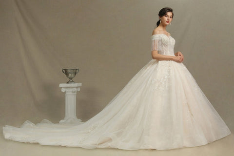 Elegant A-line wedding dresses | Wedding dresses with sleeves