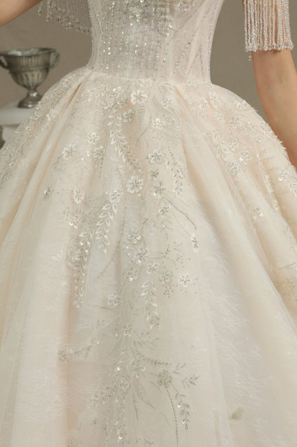 Robes de mariée élégantes de coupe trapèze | Robes de mariée à manches