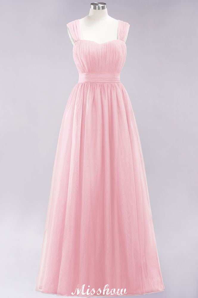 Robe de soirée longue élégante en tulle sans manches, coupe trapèze, bretelles bordeaux, robe de demoiselle d'honneur