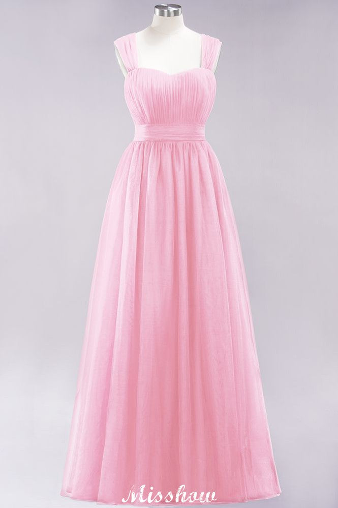 Robe de soirée longue élégante en tulle sans manches, coupe trapèze, bretelles bordeaux, robe de demoiselle d'honneur
