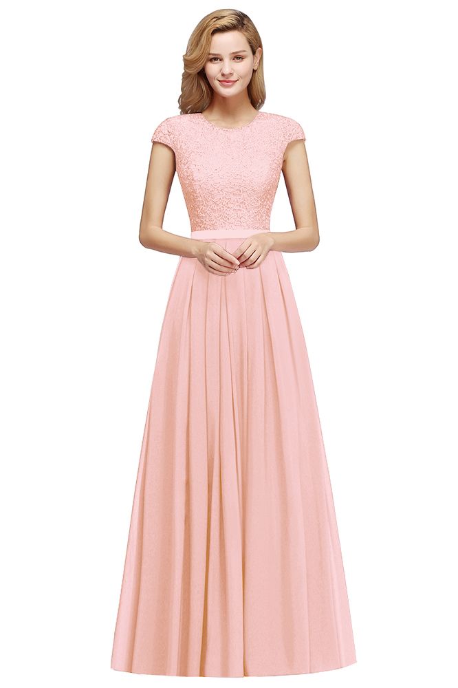 Robe de soirée trapèze élégante à manches courtes et coupe trapèze, bleu marine, longue robe de soirée