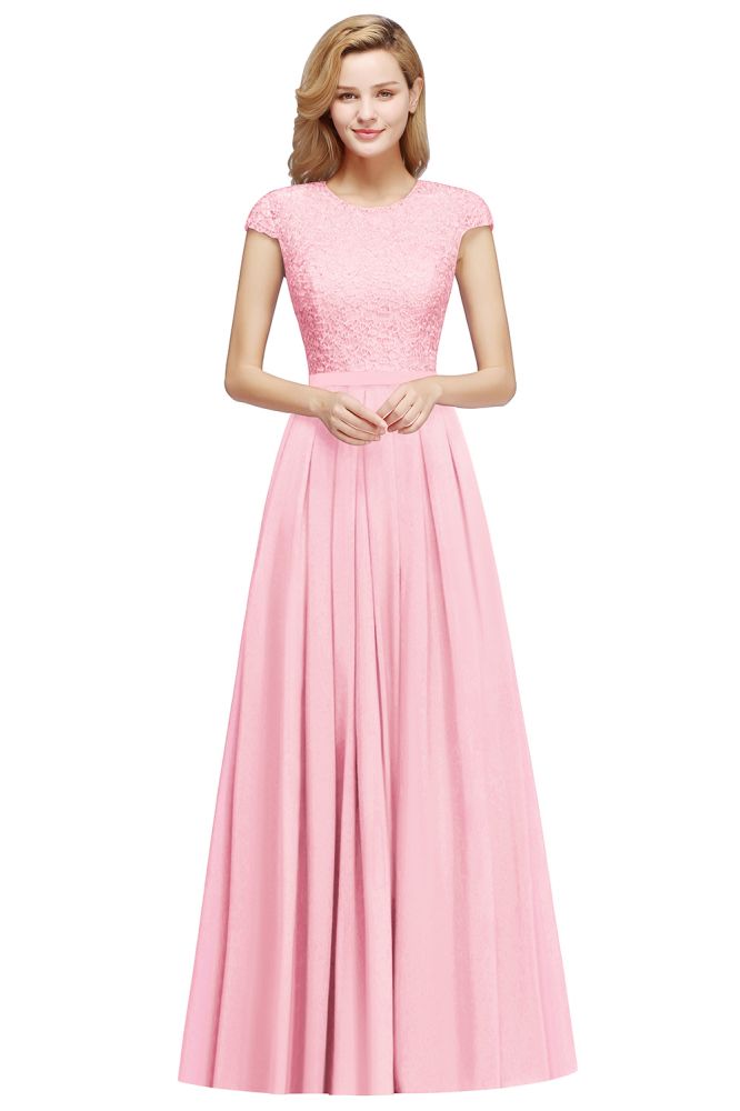 Robe de soirée trapèze élégante à manches courtes et coupe trapèze, bleu marine, longue robe de soirée