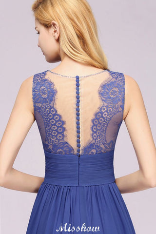 Elegante vestido de dama de honor de gasa, encaje, joyas, sin mangas, largo hasta el suelo, corte en A, con volantes