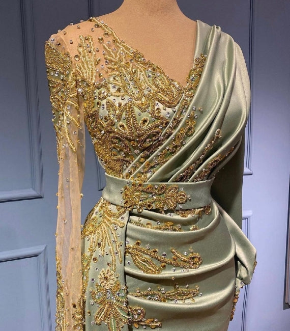 Elegant Evening Dresses with Sleeves Long Prom Dresses