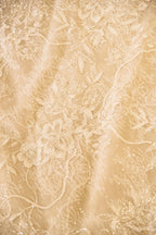 Elegant Illusion neck Cap Sleeve Appliques Tulle A-line Princess Wedding Dress