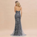 Robe de soirée longue sirène élégante sans manches