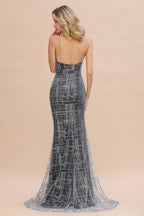 Robe de soirée longue sirène élégante sans manches