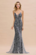 Robe de soirée longue sirène élégante sans manches