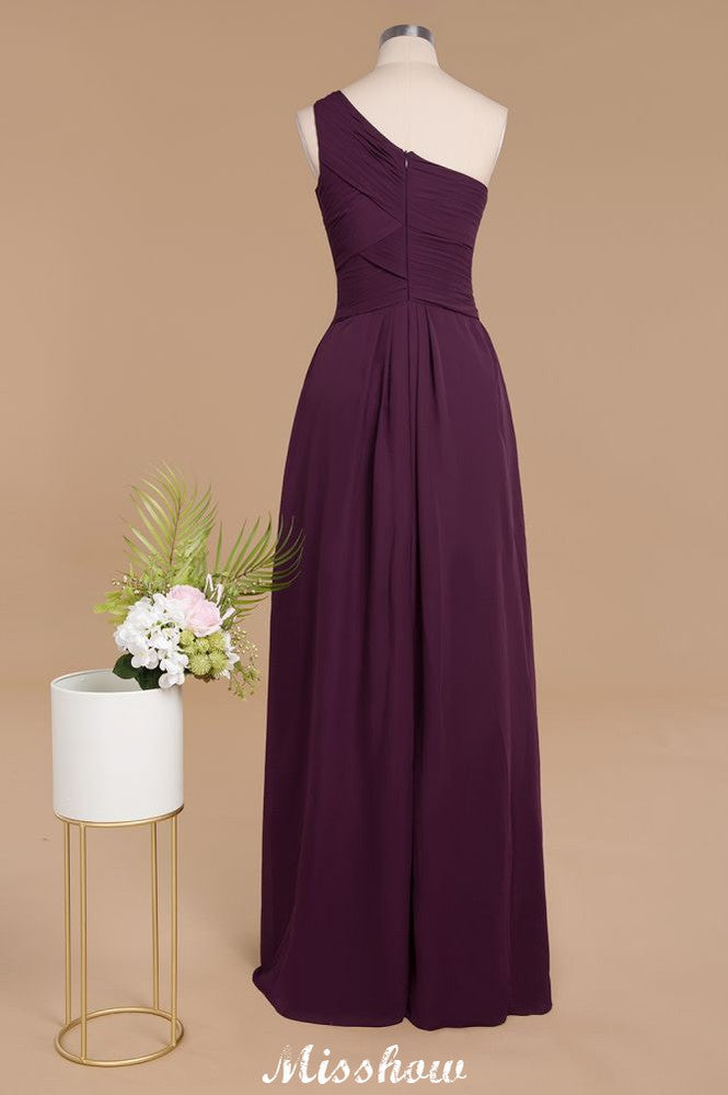 Vestidos de fiesta elegantes con volantes y un solo hombro | Vestidos de noche sin mangas de corte A