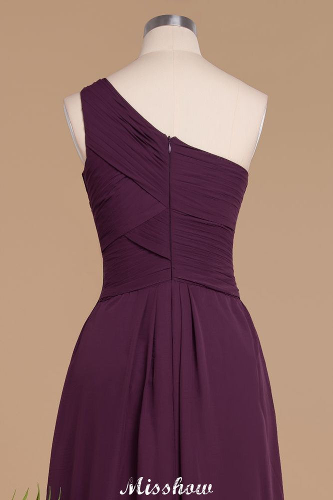 Vestidos de fiesta elegantes con volantes y un solo hombro | Vestidos de noche sin mangas de corte A