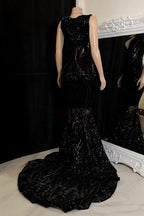 Elegant Sequins Mermaid Prom Dress Sleeveless V-Neck Online