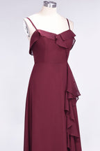 Elegant Spaghetti Aline Ruffle Simple Prom Dresses Royal Blue Evening Swing Dress