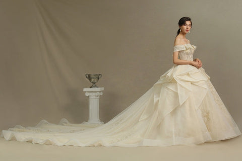 Vestidos de novia elegantes de princesa | Vestidos de novia con encaje