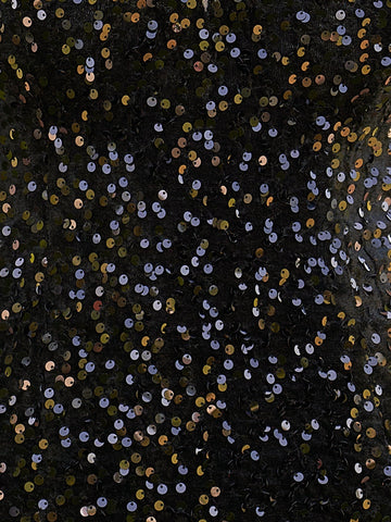 Vestidos cortos de fiesta con lentejuelas negras y escote corazón