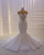 Robes de mariée sirène extravagantes | Robe de mariée en dentelle